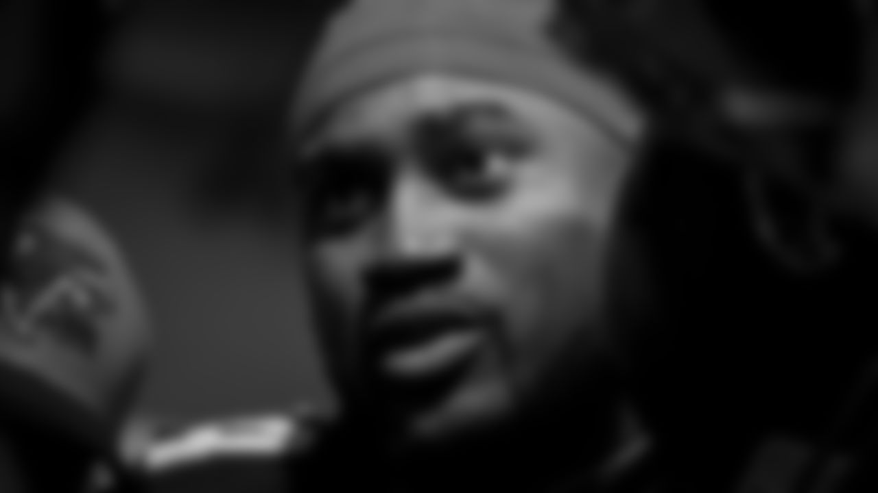 Atlanta Falcons running back Cordarrelle Patterson #84 prepares to take the field prior to the game against the Arizona Cardinals at Mercedes-Benz Stadium in Atlanta, Georgia on Sunday, January 1, 2023. (Photo by Mitchell Martin/Atlanta Falcons)