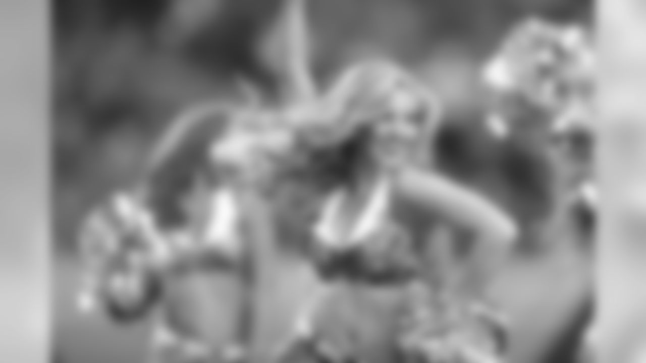 The Atlanta Falcons Cheerleaders dressed in camo to support our troops for the Salute to Service game