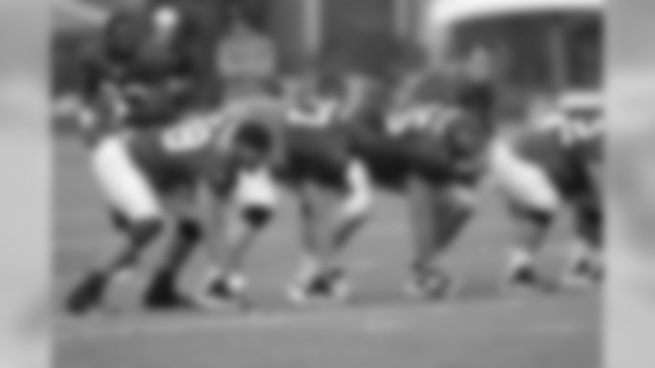 The offensive line // 2011 Russell Athletic Training Camp - Day 6 // August 2, 2011 // Flowery Branch, Ga. —