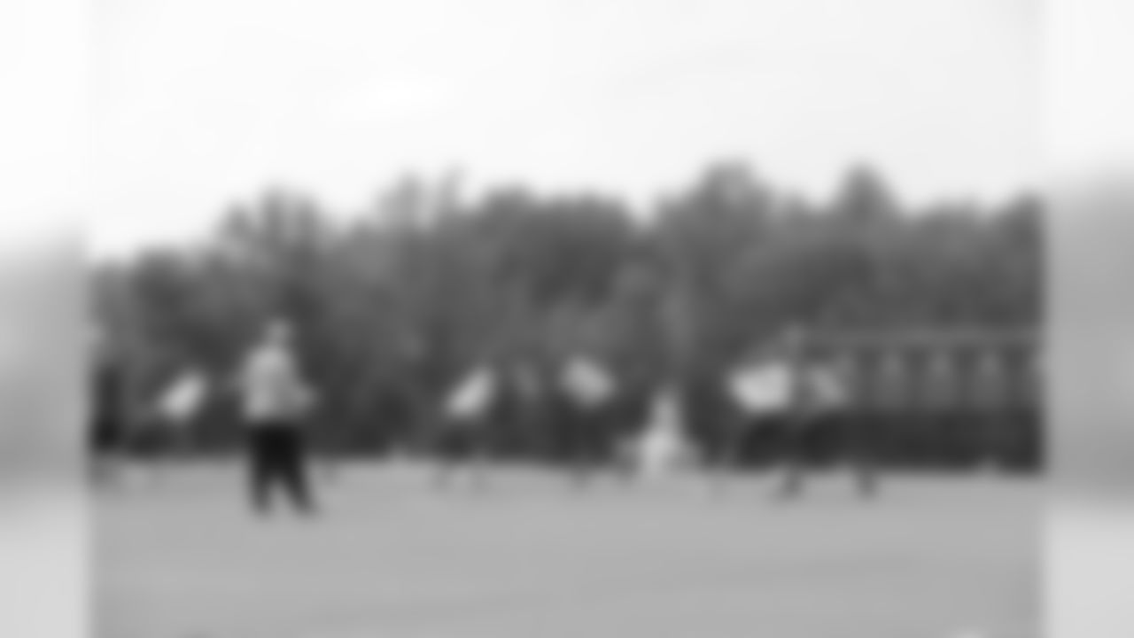 The defensive line works a drill // 2012 Rookie Minicamp – Day 2 // May 12, 2012 // Flowery Branch –