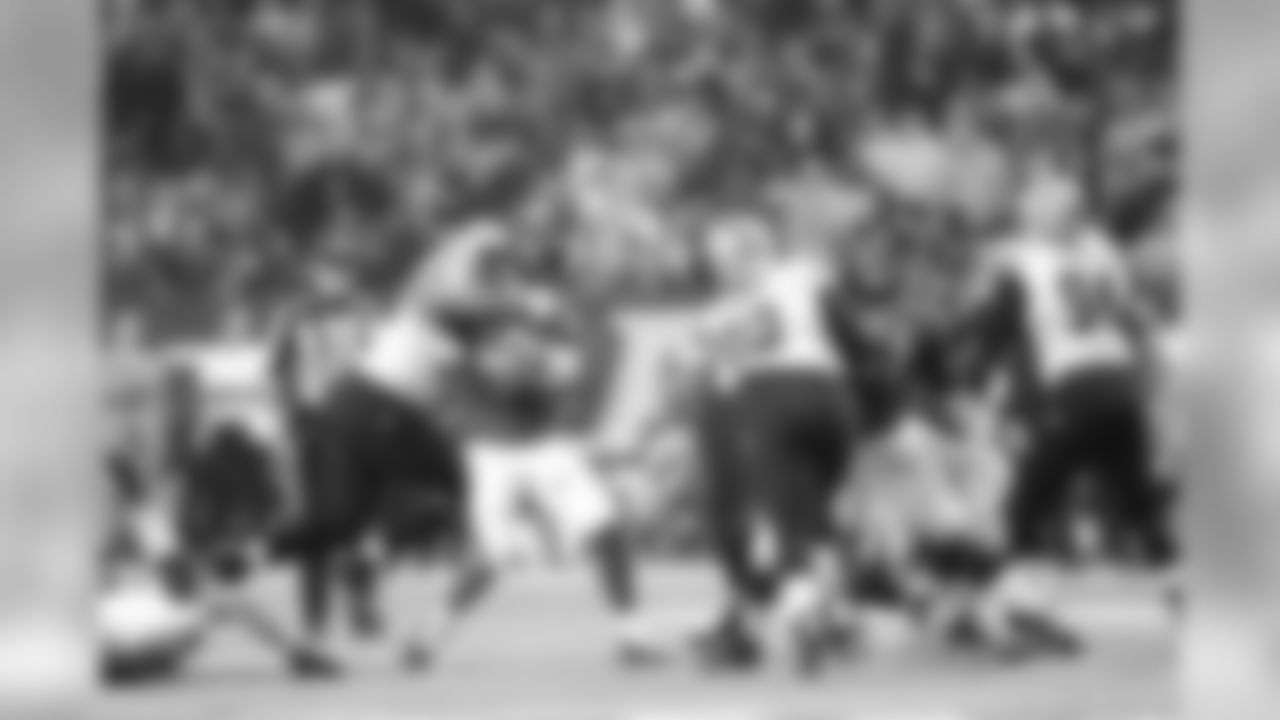 QB Matt Ryan takes a vicious hit in the first half.