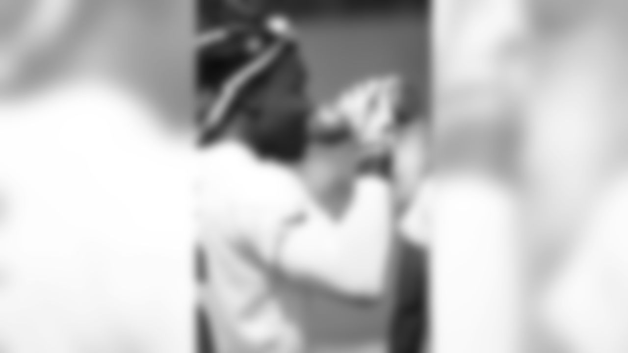 S Charles Mitchell grabs some water during practice // 2012 Atlanta Falcons Minicamp - Day 2 // June 20, 2012 // Flowery Branch, Ga. -