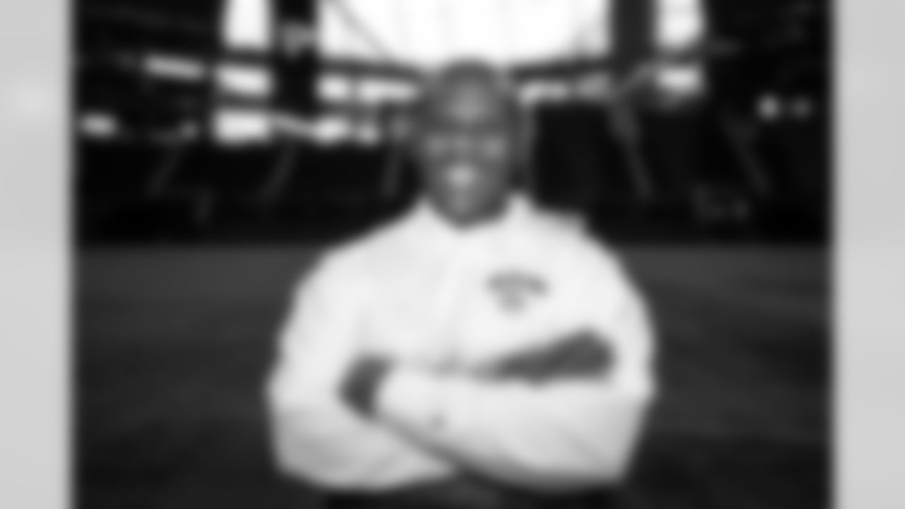Scenes from the 2020 Atlanta Falcons Coach of the Year presentation at Mercedes-Benz Stadium in Atlanta, Georgia, on Monday March 22, 2021.
