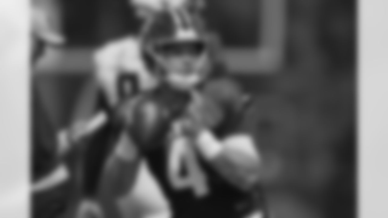 Atlanta Falcons quarterback Taylor Heinicke #4 during practice at Atlanta Falcons Training Facility in Flowery Branch, Ga. on Wednesday, September 13, 2023. (Photo by Shanna Lockwood/Atlanta Falcons)