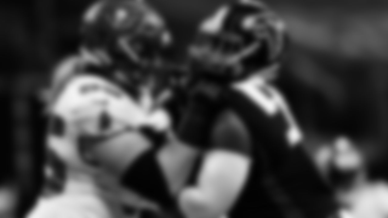 Atlanta Falcons defensive tackle Grady Jarrett #97 in action during the first quarter during the first quarter against the Tampa Bay Buccaneers on December 20, 2020.
