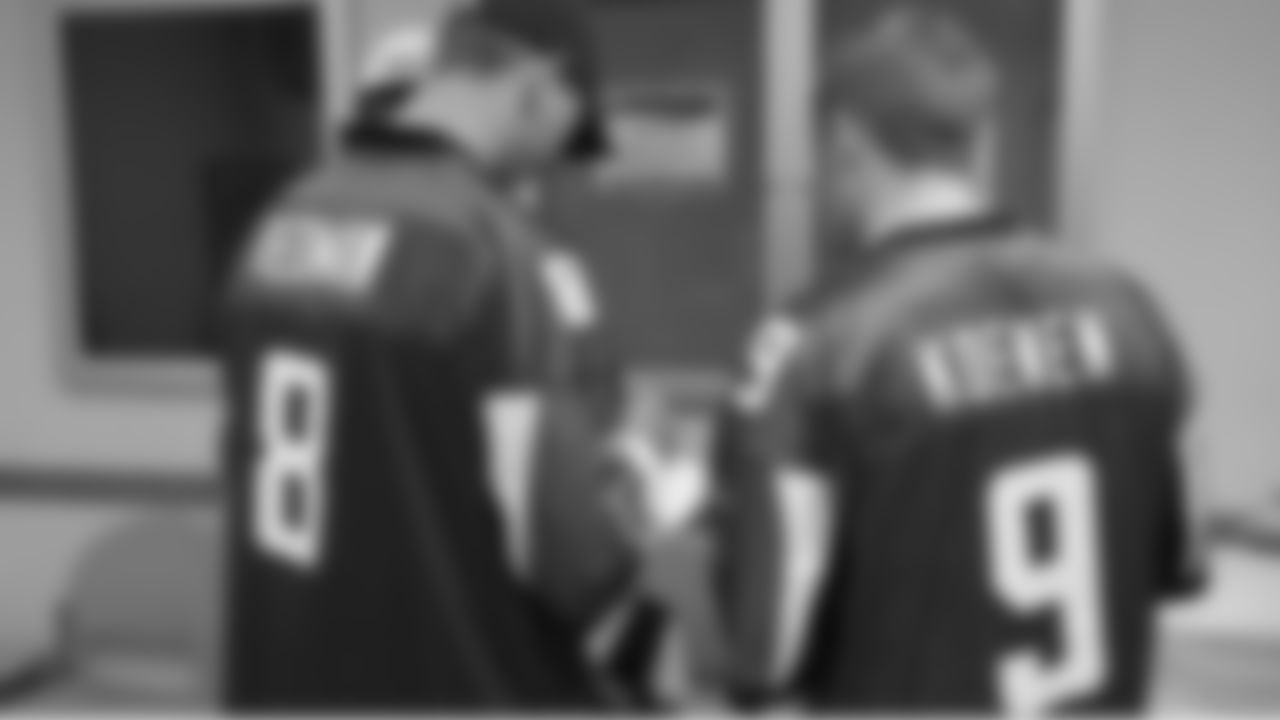The Atlanta Facons visit Children's Healthcare of Atlanta // Atlanta, GA // Chris Redman and Michael Koenen //