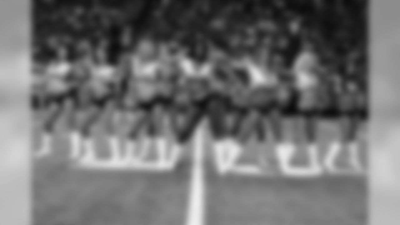 The Falcons cheerleaders perform // Falcons vs. Dolphins - Cheerleaders // August 12, 2011 // Atlanta -