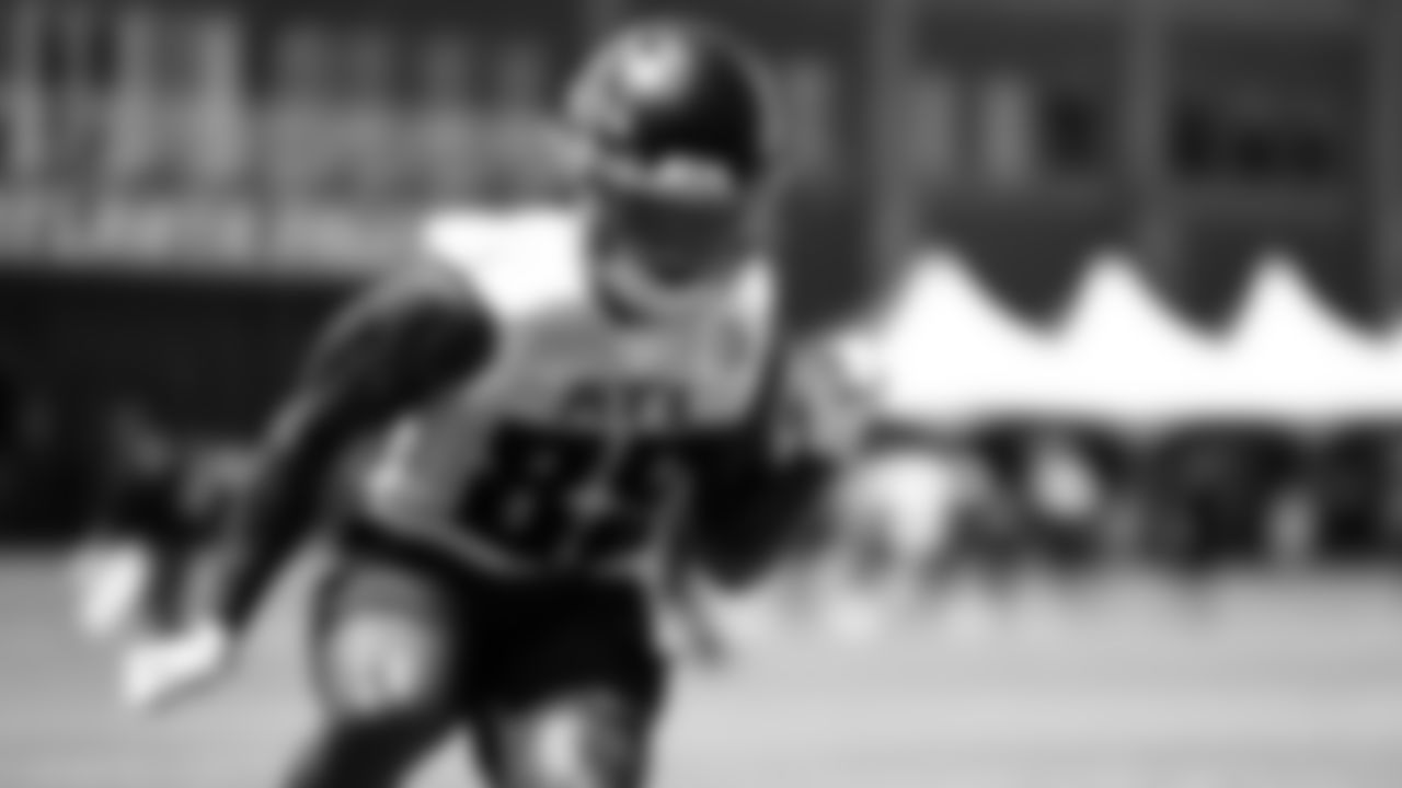 during organized team activities in Phase III of the Atlanta Falcons offseason program on June 4, 2021.