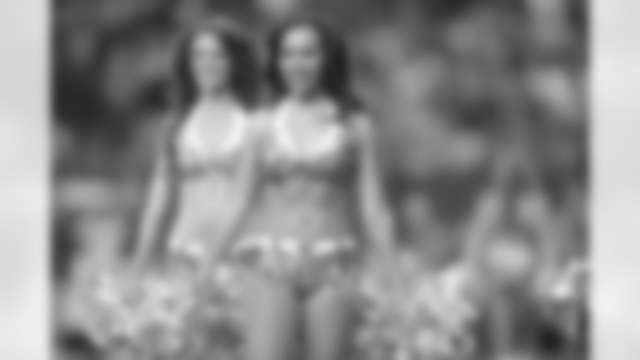 The Atlanta Falcons Cheerleaders dressed in camo to support our troops for the Salute to Service game