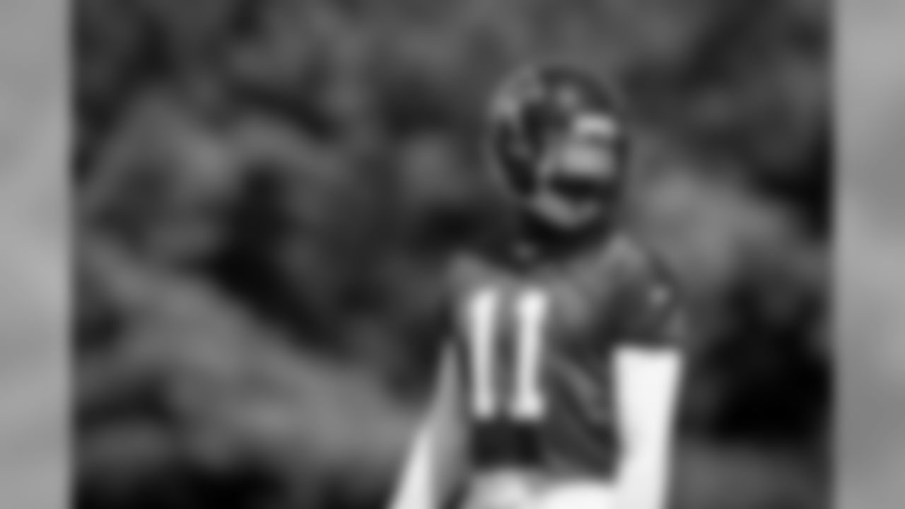 Atlanta Falcons wide receiver Julio Jones #11 looks on during practice. (Photo by Kara Durrette/Atlanta Falcons).