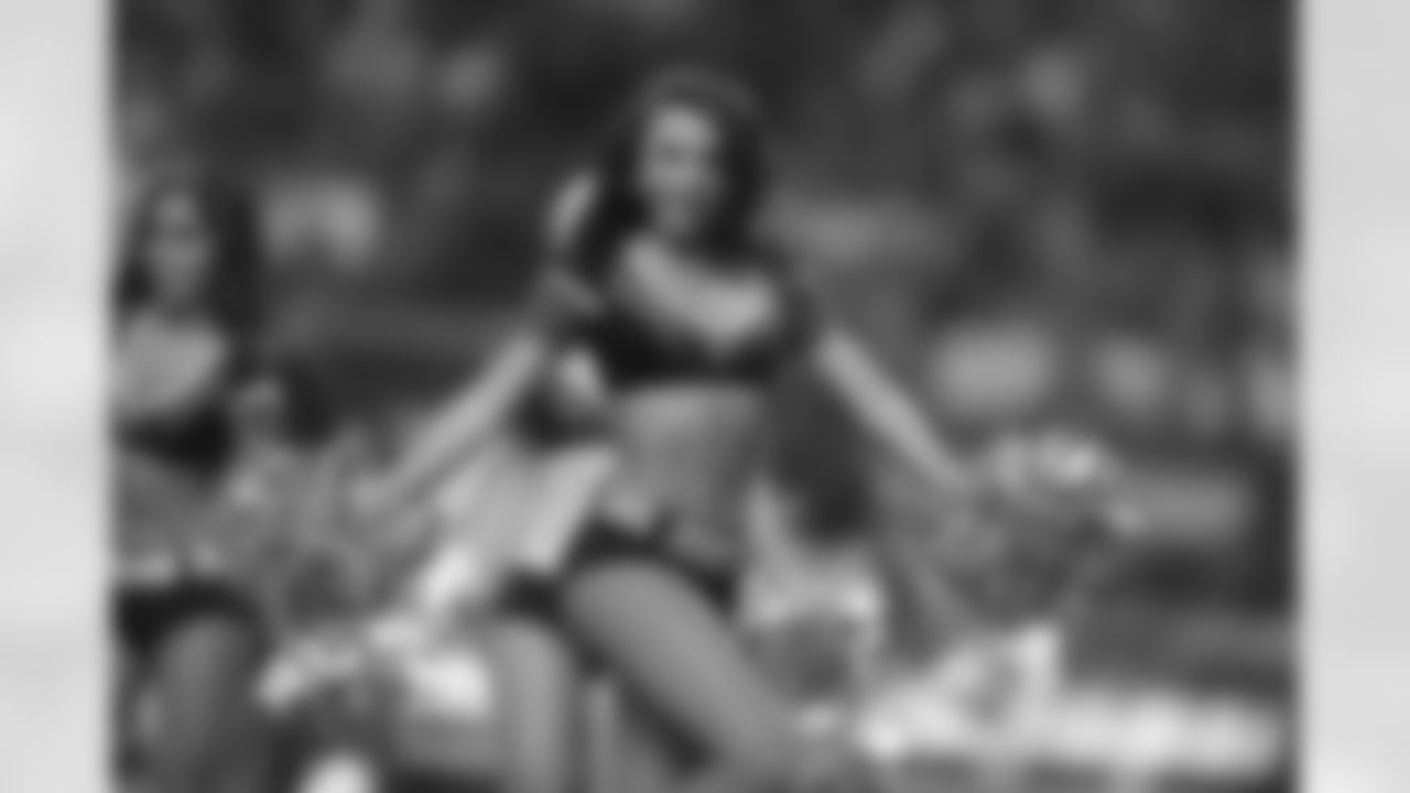 Cheerleader Natalie S poses during pre-game performance