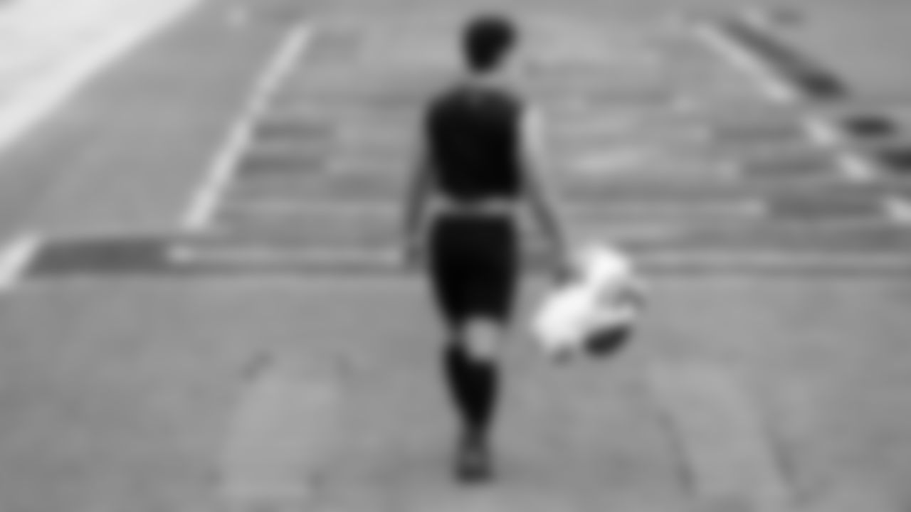Atlanta Falcons kicker Younghoe Koo #7 is shown during warm ups before the game against the Tampa Bay Buccaneers on January 3, 2021.