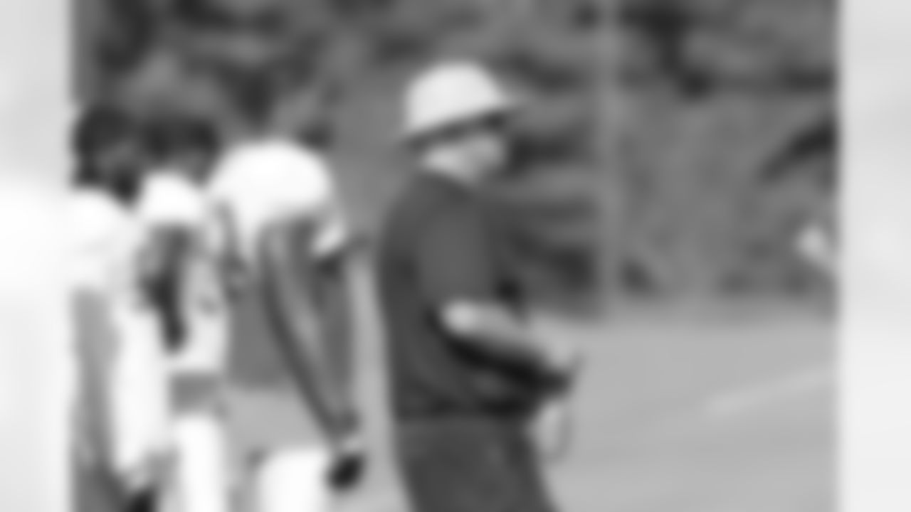 Head coach Mike Smith looks on // 2011 Russell Athletic Training Camp - Day 5 // August 2, 2011 // Flowery Branch, Ga. —