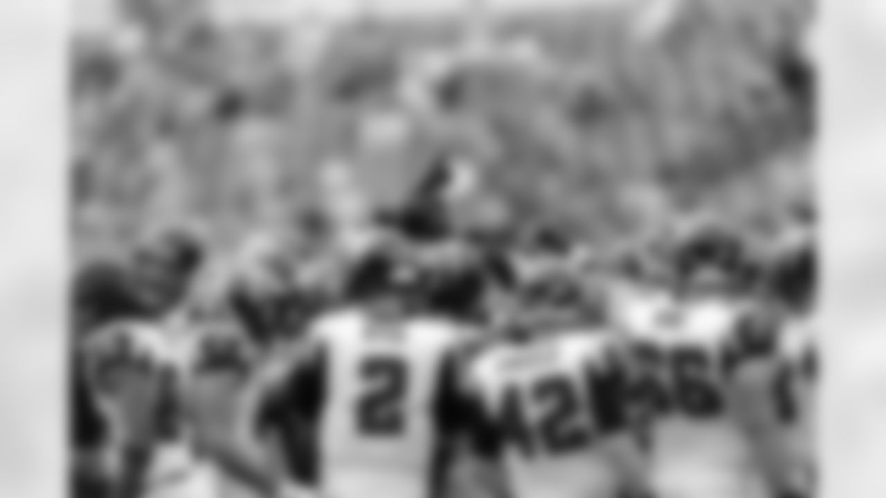 The Falcons coming together in Raymond James Stadium
