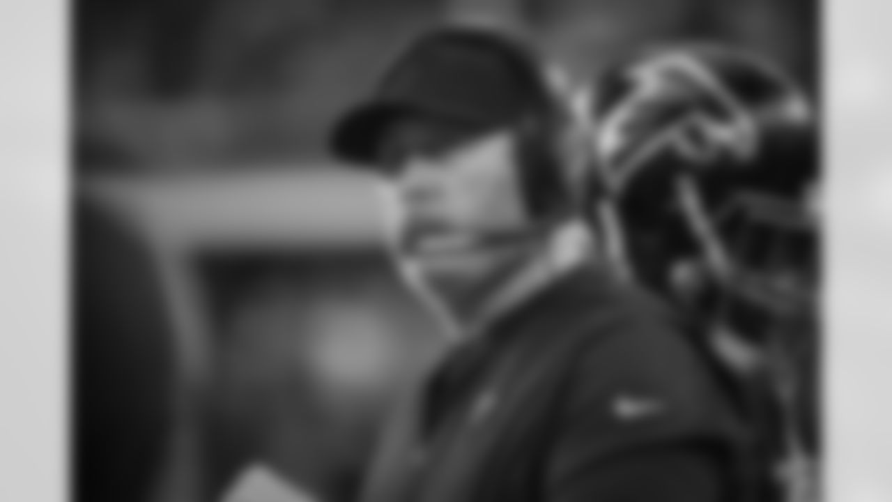 Atlanta Falcons head coach Arthur Smith is seen on the sideline during the second half of a game against the Dallas Cowboys at AT&T Stadium in Arlington, Texas on Sunday, November 14, 2021. (Photo by Brandon Magnus/Atlanta Falcons)