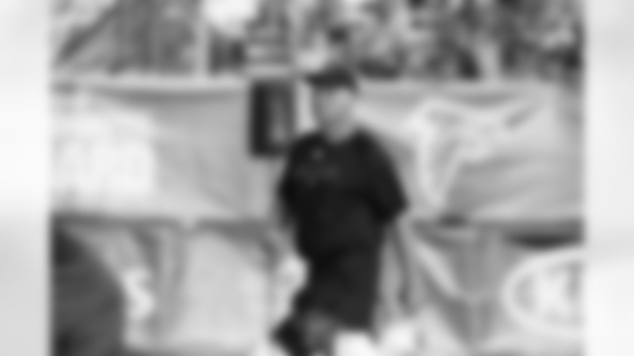 Falcons Head Coach Mike Smith keeping a close eye on the proceedings // 2011 Friday Night Lights // August 5, 2011 // Norcross, Ga. —