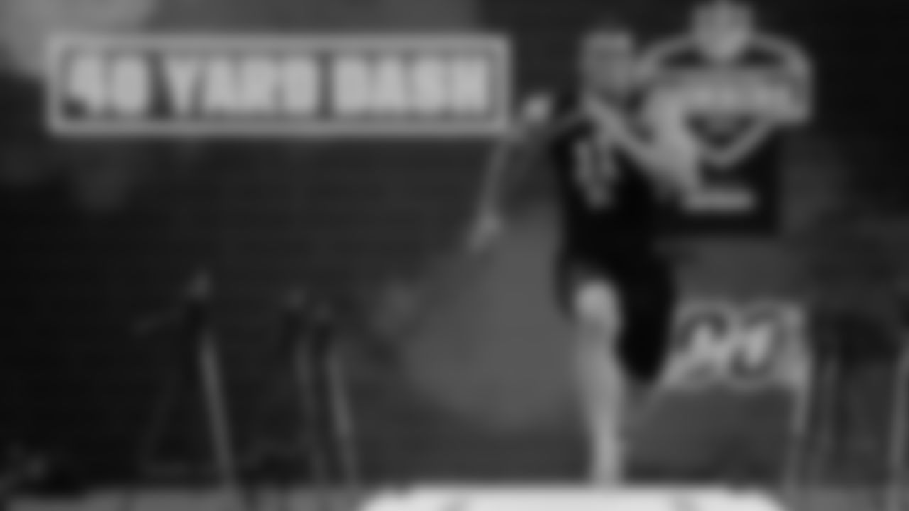 DE John Cominsky at the NFL scouting combine