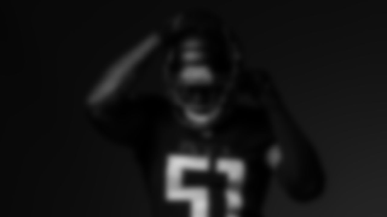 Atlanta Falcons outside linebacker DeAngelo Malone #51 during Creative Days in Ticketmaster Studios at Atlanta Falcons Training Facility in Flowery Branch, Ga. on Monday, June 5, 2023. (Photo by Brandon Magnus/Atlanta Falcons)