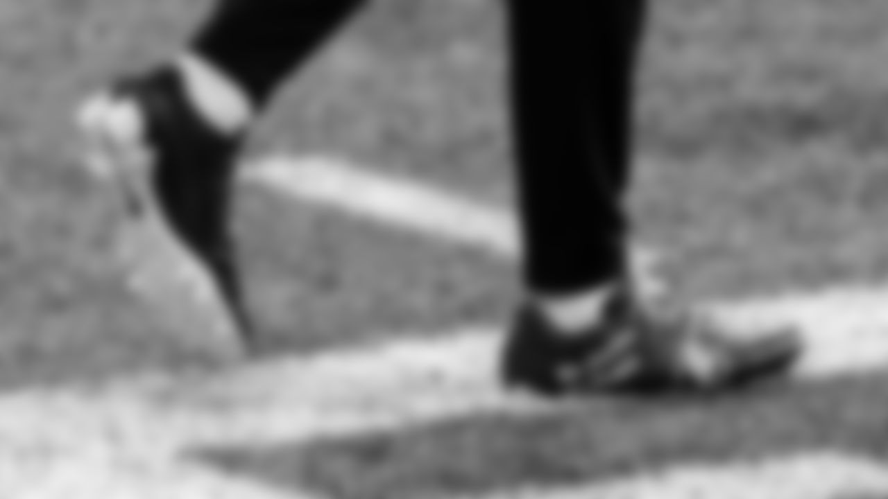 Atlanta Falcons wide receiver Christian Blake #13 wears cleats to support Black Lives Matter during the My Cause My Cleats initiative before the game against the New Orleans Saints on November 29, 2020.