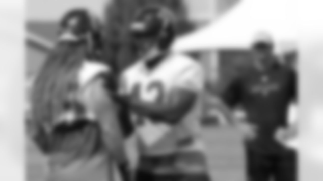Akeem Dent and Bear Woods work during a drill // 2011 Russell Athletic Training Camp - Day 1 // July 31, 2011 // Flowery Branch, Ga. —