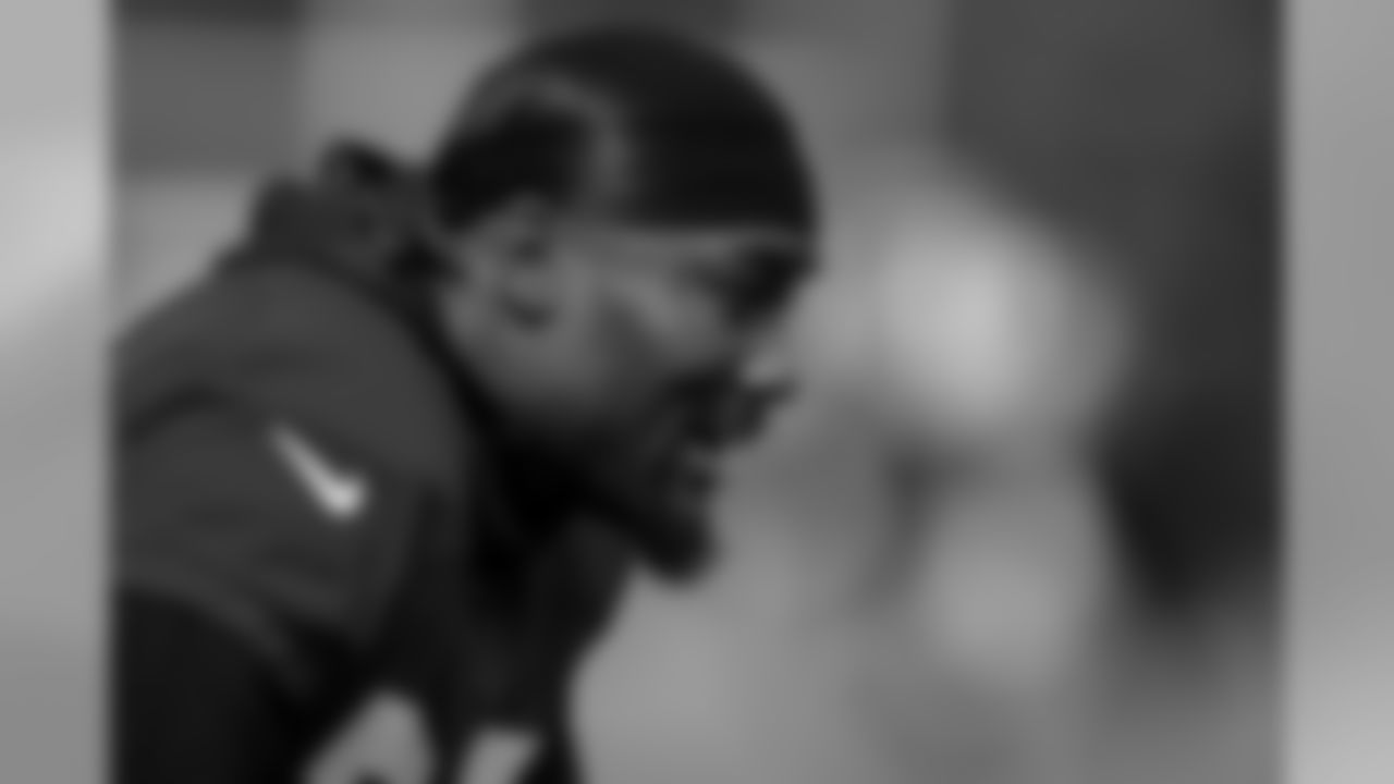 Atlanta Falcons running back Brian Hill #23 looks on during practice. (Photo by Kara Durrette/Atlanta Falcons)