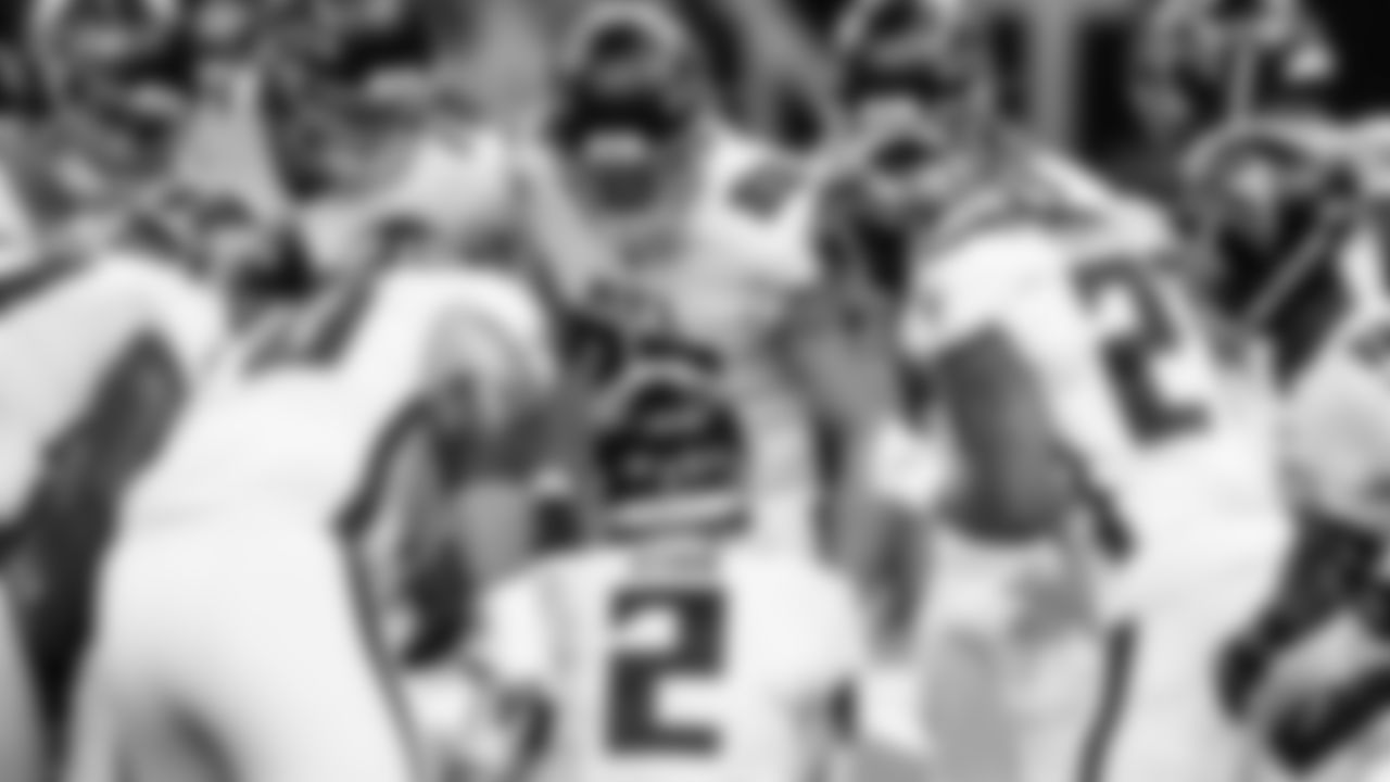 Atlanta Falcons quarterback Matt Ryan #2 leads the huddle during the first half against the New Orleans Saints on November 22, 2020.