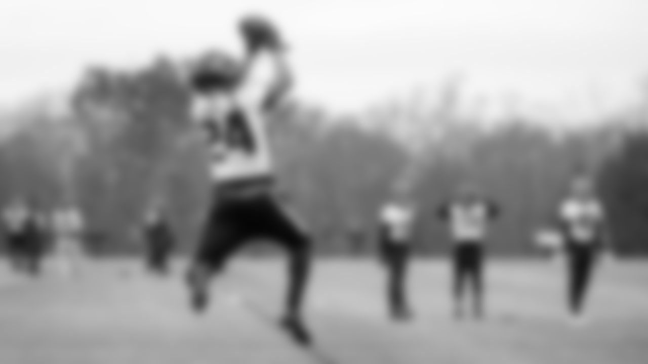 Atlanta Falcons cornerback A.J. Terrell #24 in action during practice at IBM Performance Field.