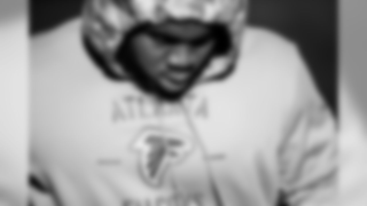 Atlanta Falcons defensive tackle Grady Jarrett #97 before the game against the Carolina Panthers at Bank of America Stadium in Charlotte, NC, on Sunday November 17, 2019. (Photo by Kara Durrette/Atlanta Falcons)