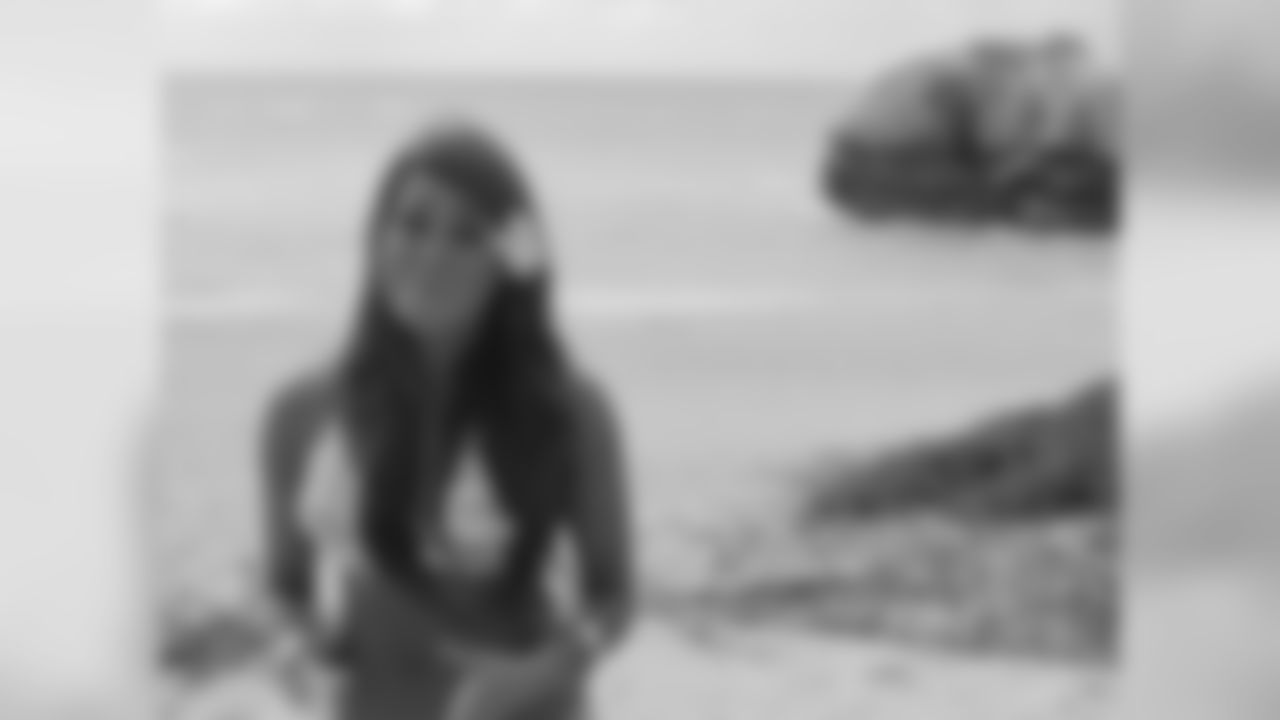 Natalie D. // 2011 Atlanta Falcons Cheerleaders Swimsuit Calendar Photo Shoot // 2011 // Bermuda -