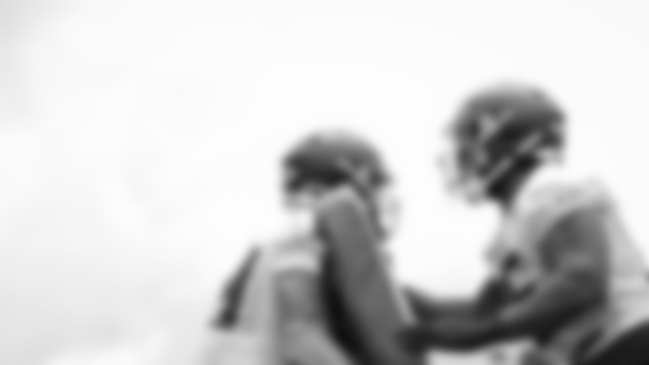 \f75\ during rookie minicamp practice in Flowery Branch, Georgia, on Friday, May 13, 2022. (Photo by Shanna Lockwood/Atlanta Falcons)