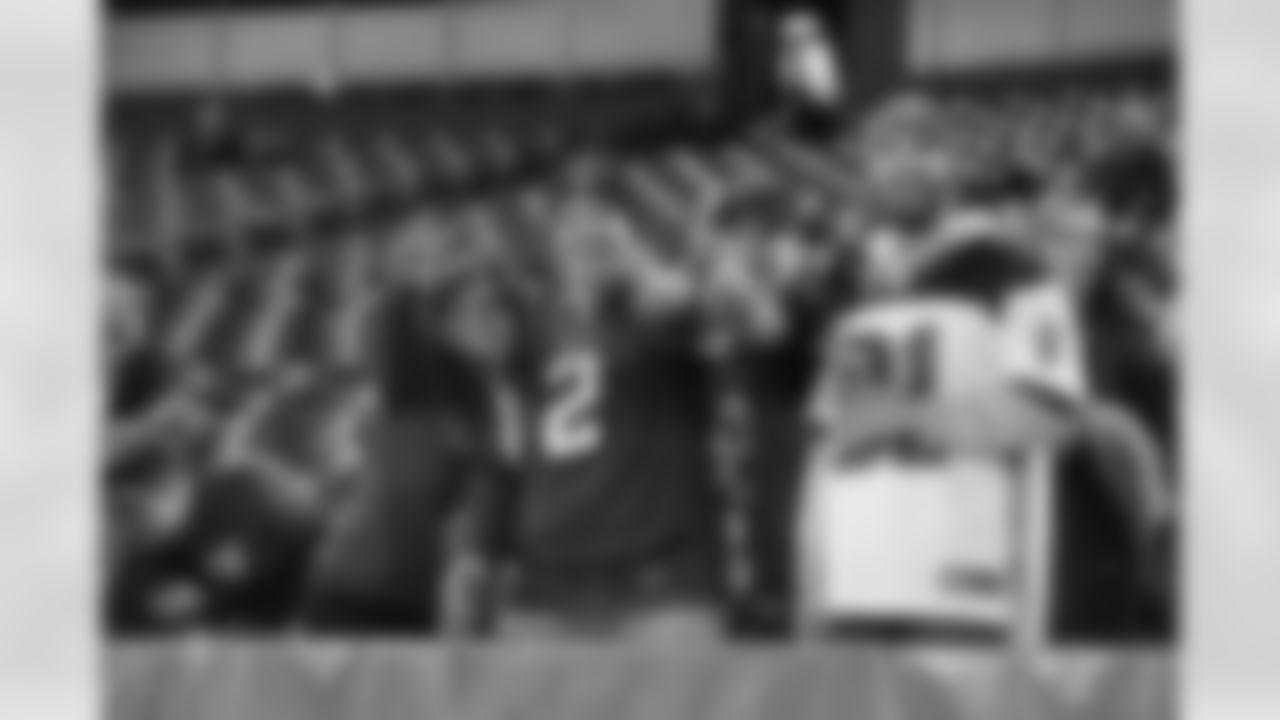 Fans watch warm ups at Rogers Centre.