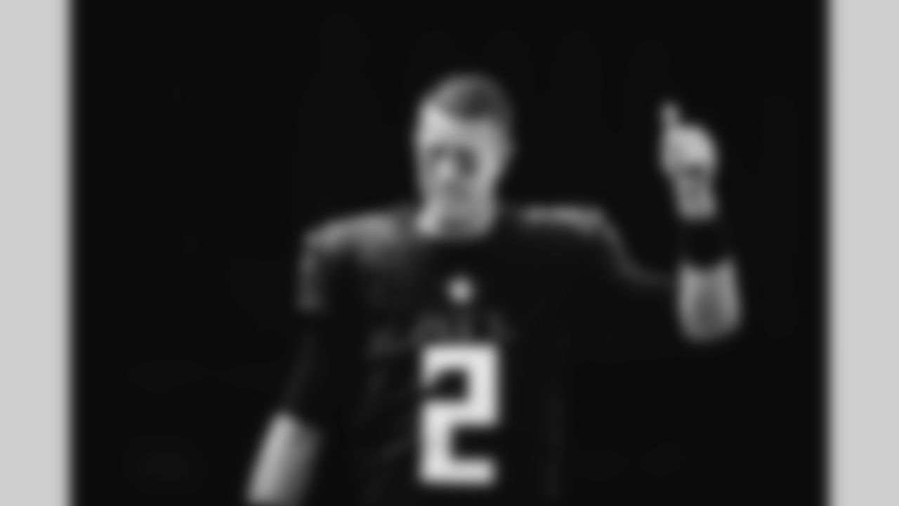 Atlanta Falcons quarterback Matt Ryan #2 walking out to warm up against the Tampa Bay Buccaneers at Raymond James Stadium in Tampa Bay, Florida on Sunday, September 19, 2021. (Photo by Jeremy Reper/Atlanta Falcons)