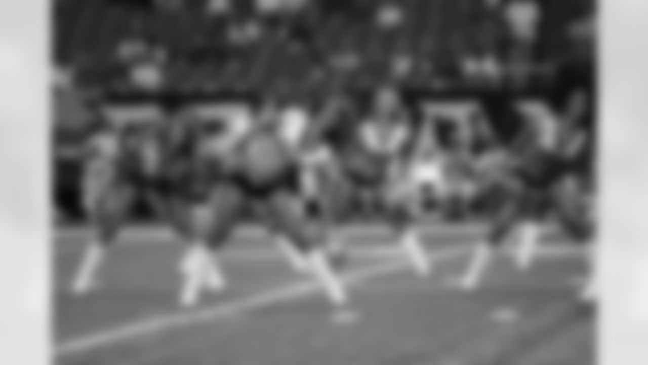 The Falcons Cheerleaders perform before the game // Falcons vs. Dolphins - Cheerleaders // August 12, 2011 // Atlanta -