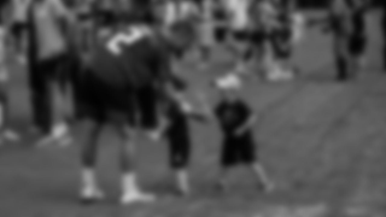 Atlanta Falcons quarterback Matt Ryan #2 with his family during AT&T Atlanta Falcons Training Camp at Atlanta Falcons Headquarters in Flowery Branch, Georgia, on Sunday August 1, 2021. (Photo by Kara Durrette/Atlanta Falcons)