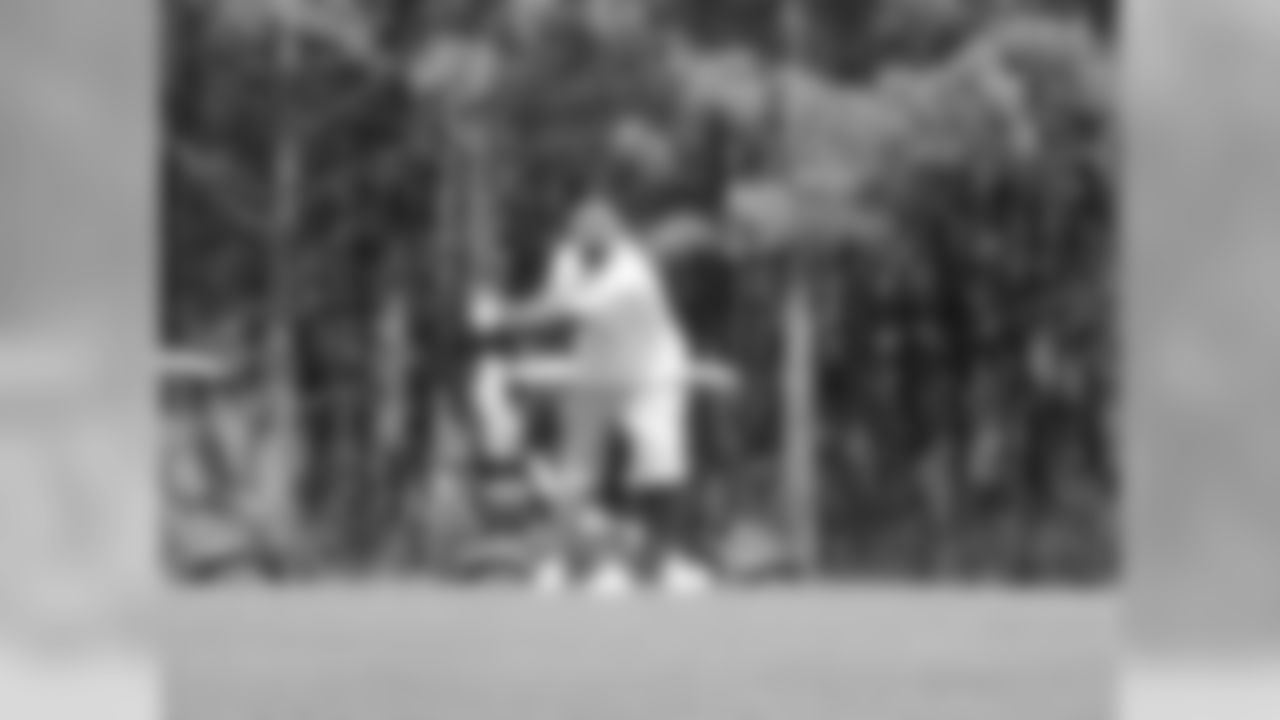 Alge Crumpler takes a swing on the 16th hole // Verizon Wireless Network of Champions Golf Tournament - 2012 // June 18, 2012 // Suwanee, Ga., -