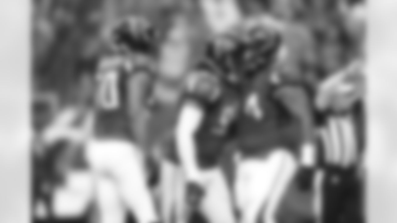 DE Osi Umenyiora, DT Peria Jerry and DT Jonathan Babineaux
