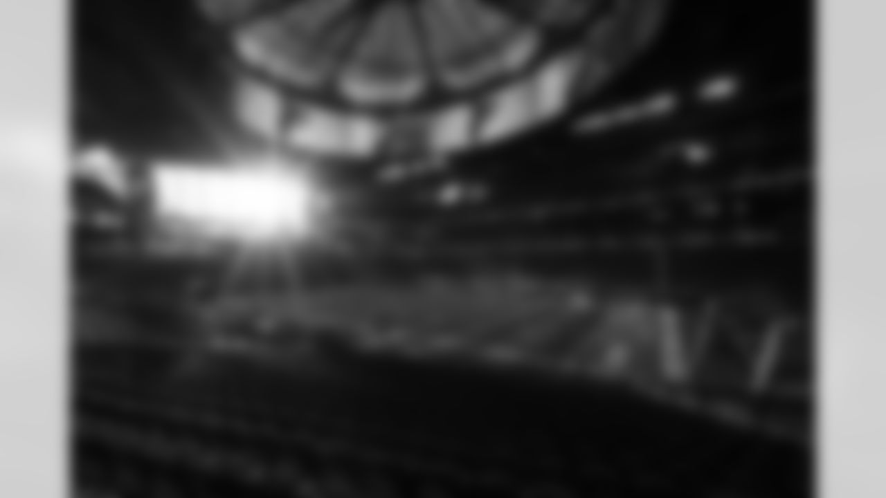 Scene setter before the game against the Houston Texans at Mercedes-Benz Stadium in Atlanta, Ga. on Sunday, October 8, 2023. (Photo by Jay Bendlin/Atlanta Falcons)