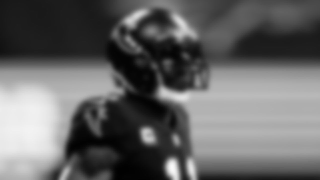 Atlanta Falcons wide receiver Julio Jones #11 is shown before the game against the New Orleans Saints on December 6, 2020.