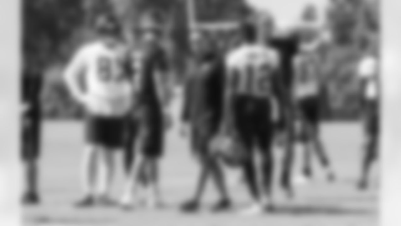 QB Matt Ryan, Steve Sarkisian, offensive coordinator, WR Mohamed Sanu