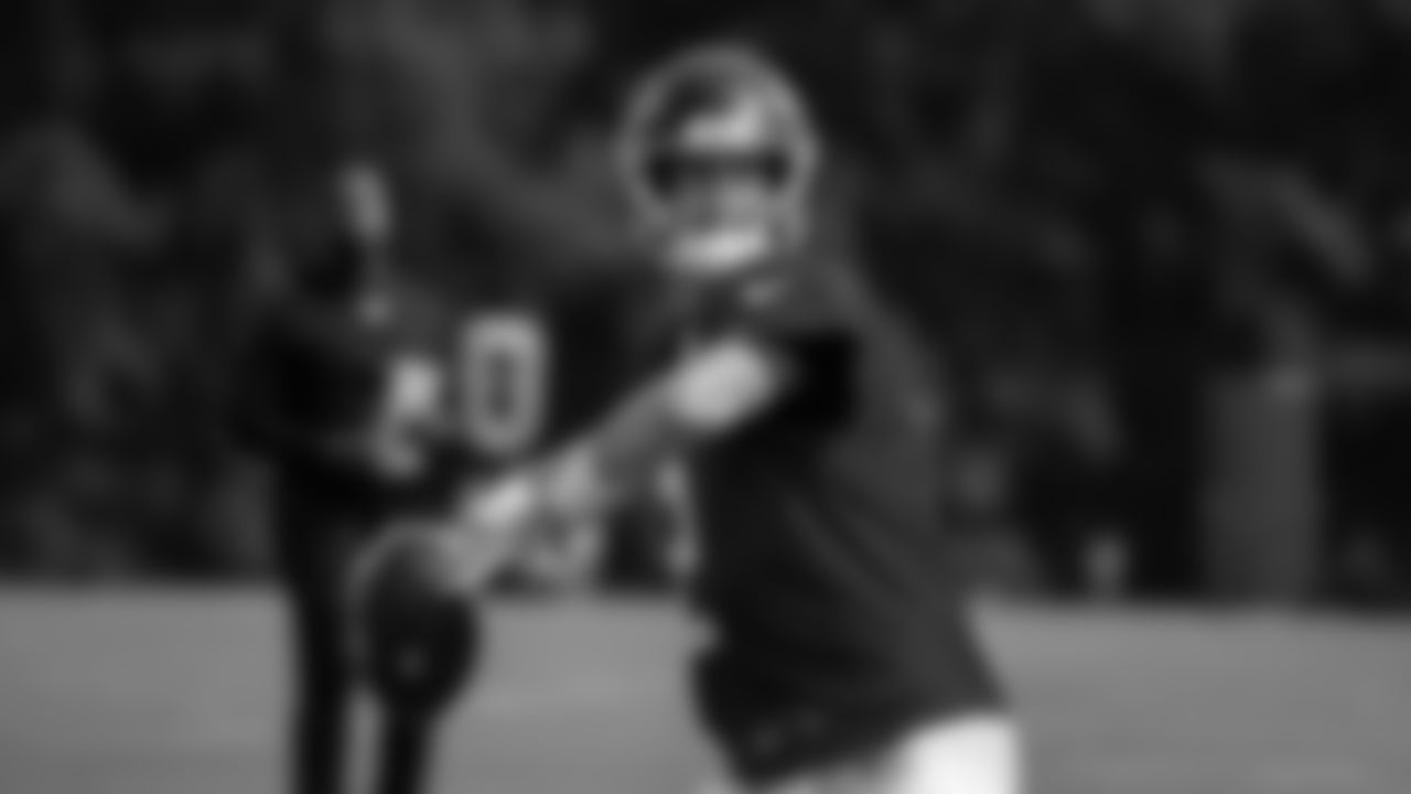 Atlanta Falcons quarterback Matt Ryan #2 works during the AT&T Atlanta Falcons Training Camp at Atlanta Falcons Headquarters in Flowery Branch, Georgia, on Monday August 16, 2021. (Photo by )
