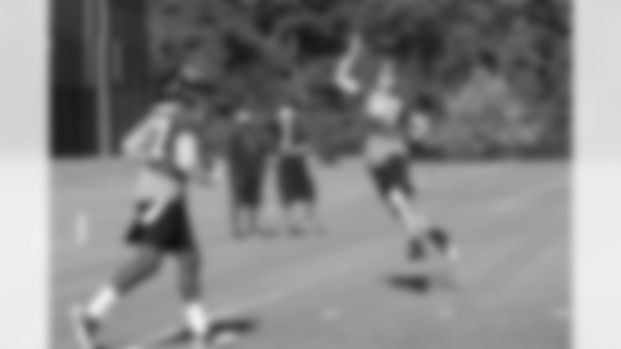 WR Kerry Meier jumps for a pass // 2011 Russell Athletic Training Camp - Day 10 // August 10, 2011 // Flowery Branch, Ga. —