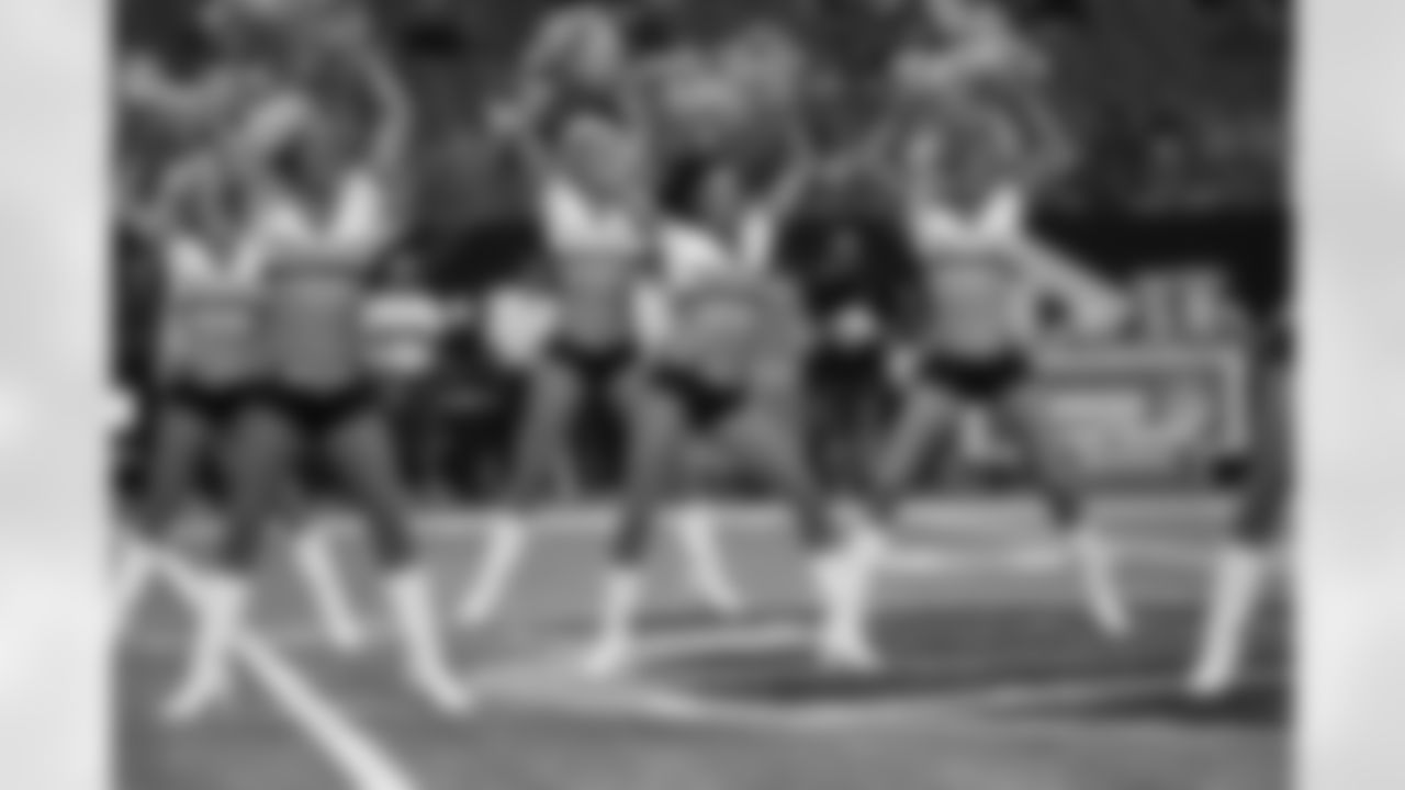 The Falcons Cheerleaders perform before the game // Falcons vs. Dolphins - Cheerleaders // August 12, 2011 // Atlanta -