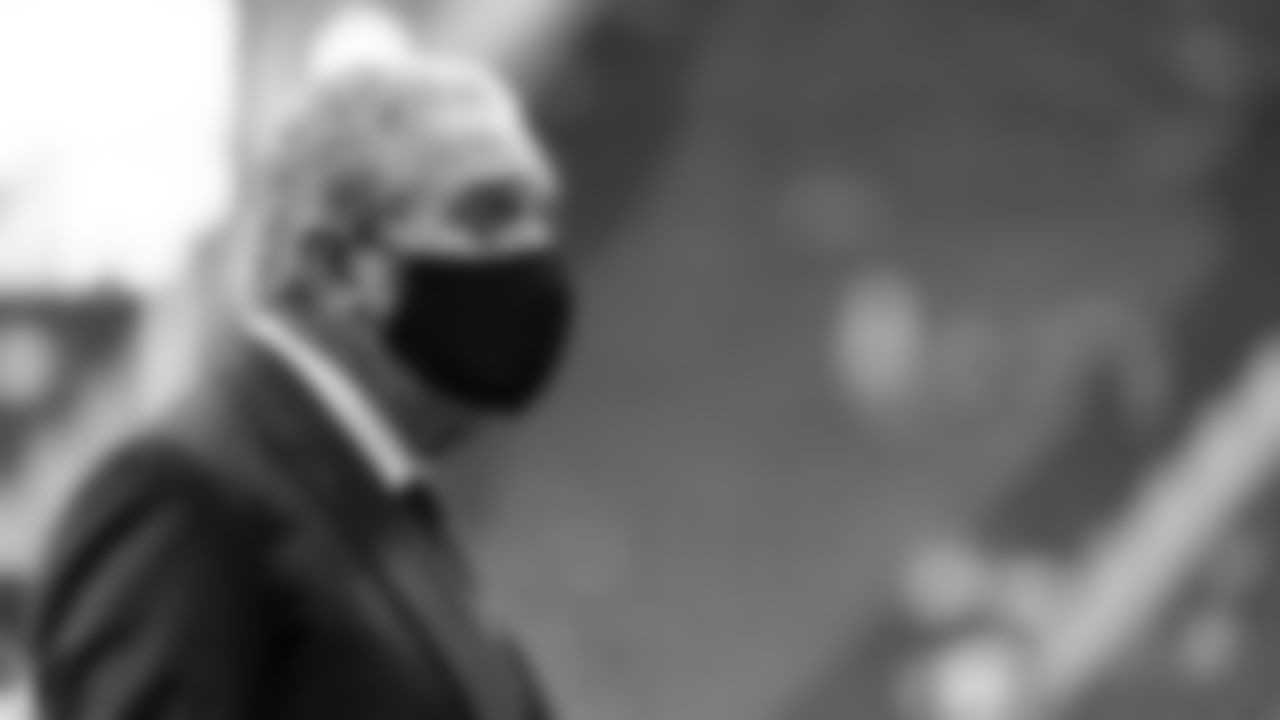 Atlanta Falcons Owner Athru M Blank is shown before theme against the Detroit Lions on October 25, 2020. (Photo by Rob Foldy/Atlanta Falcons)