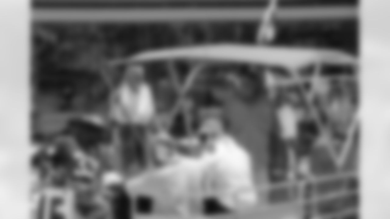 Atlanta Falcons players, coaches and cheerleaders spent Tuesday with wounded veterans during the fifth annual Fishing with the Falcons event on Lake Lanier // Fishing with the Falcons - 2012 // June 12, 2012 // Buford, Ga. -