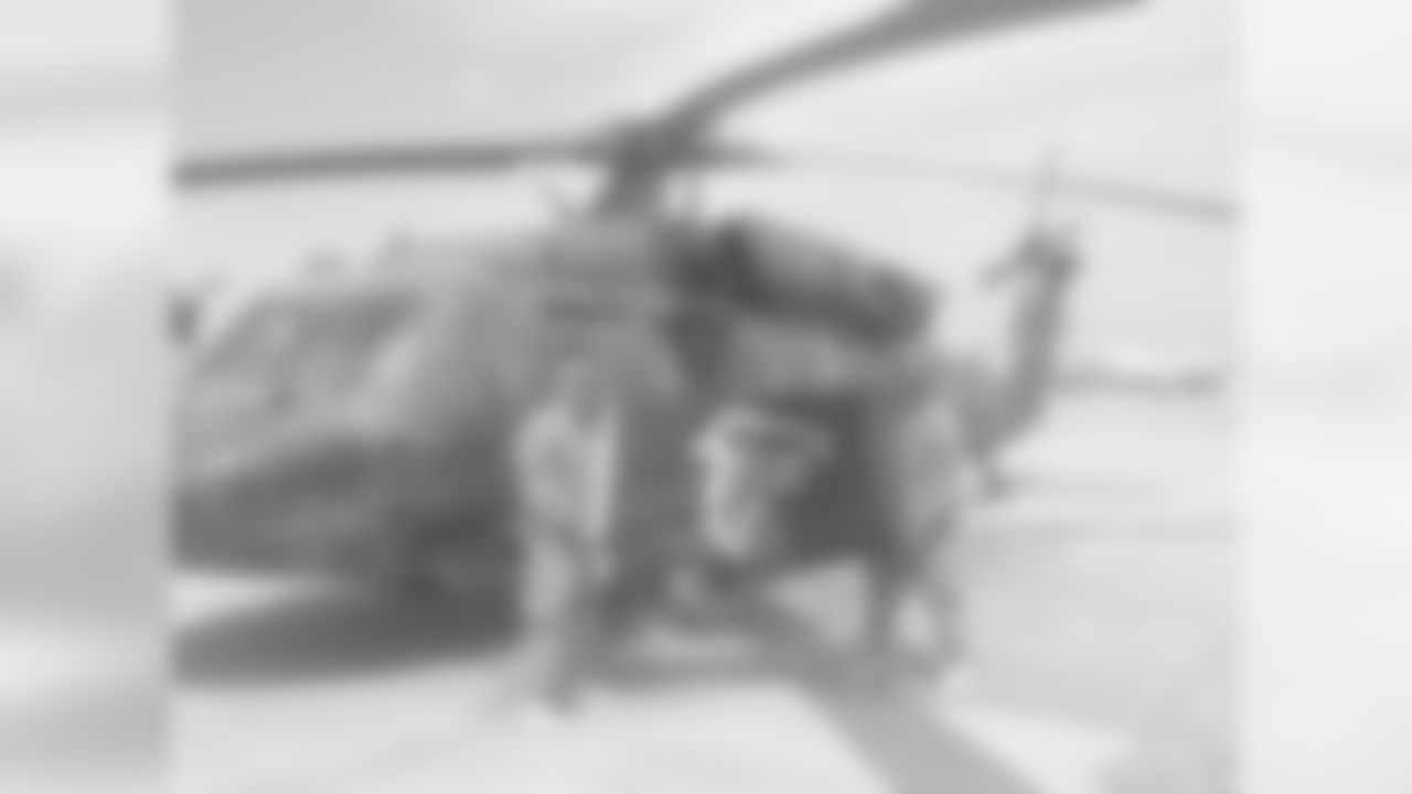 SPC Darwin and 1LT Bush at Kandahar Airfield, Afghanistan