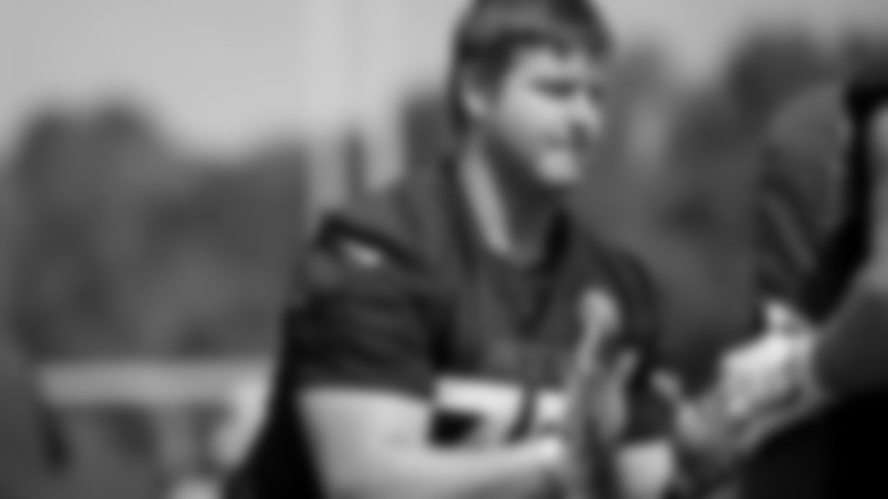 Atlanta Falcons tackle Evin Ksiezarczyk #72 in action at IBM Performance Field on September 2, 2020 in Flowery Branch, GA. (Photo by Kara Durrette/Atlanta Falcons)
