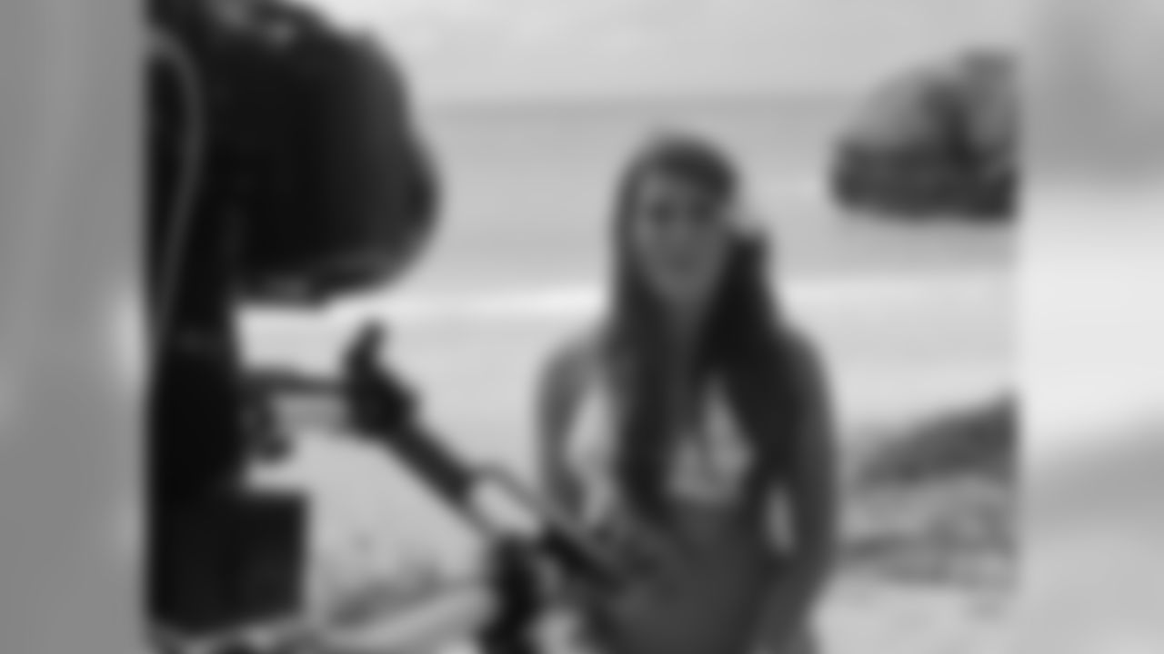 Natalie D. // 2011 Atlanta Falcons Cheerleaders Swimsuit Calendar Photo Shoot // 2011 // Bermuda -