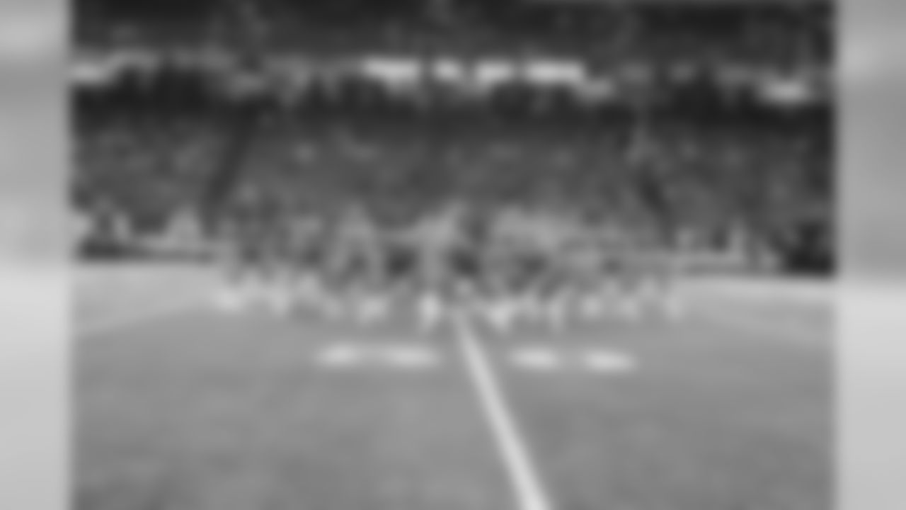 The Atlanta Falcons Cheerleaders performing before the game