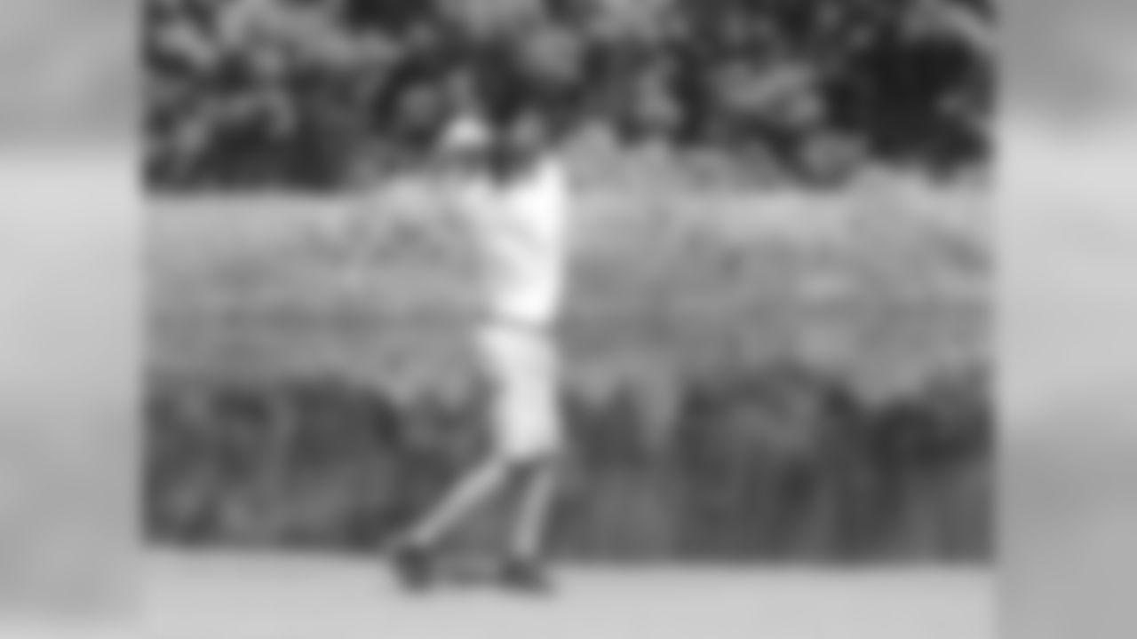 Brian Finneran hits his approach shot on the 16th hole // Verizon Wireless Network of Champions Golf Tournament - 2012 // June 18, 2012 // Suwanee, Ga., -
