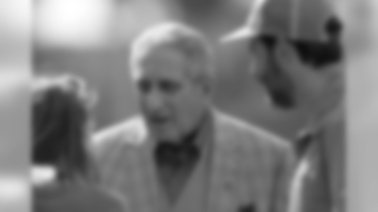 Atlanta Falcons owner Arthur Blank before an NFL football game against the Tampa Bay Buccaneers Sunday, Dec. 29, 2019, in Tampa, Fla. (AP Photo/Jason Behnken)